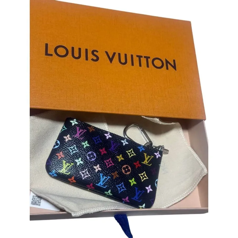 Louis Vuitton Murakami Key Pouch LV X TM Multicolor Black Cles Keychain 2025